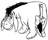 A coloring page of winnie the pooh - eyore